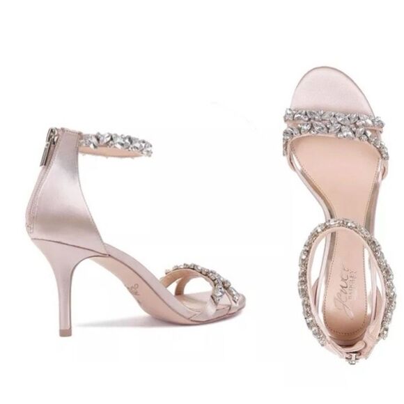 Jewel Badgley Mischka • Caroline Embellished Ankle • Strap Evening Sandals - Picture 3 of 15